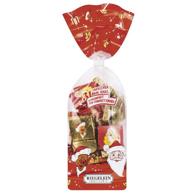 Riegelein Weihnachtskonfekt im Beutel 250 g feine Vollmilchschokolade und Pralinenmischung für die Festtage